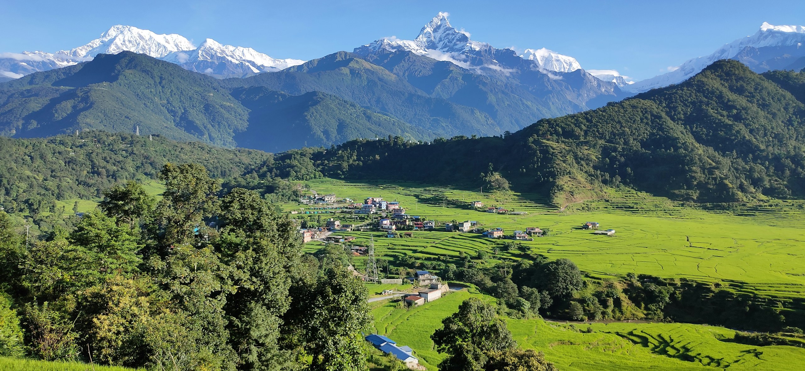 A settled valley below Machhapuchhre